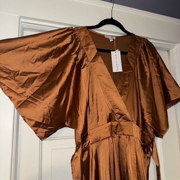 NWT Women's Copper Satin Dress - Baltic Born Pasadena - Picture 3 of 6
